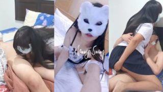 คลิปหลุด Onlyfans nannyswing_1718 น้องแนนนี่ เด็กอาชีวะเอาใจแฟนโม๊กควยอย่างเก่ง หุ่นหมีแนวบ้านๆขึ้นขย่มตอคากางเกงในซอยถี่แตกในคาชุดอาชีวะ